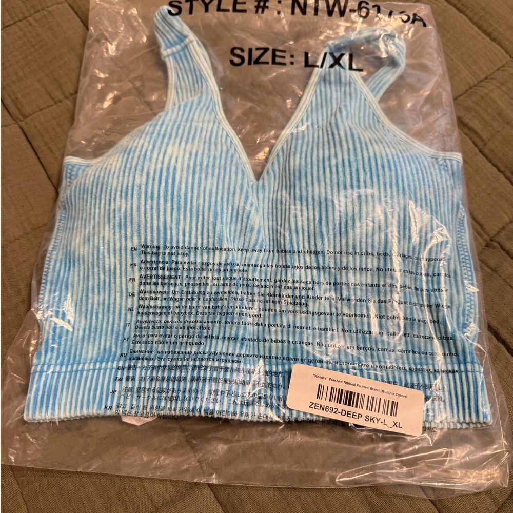 Stylish Blue Striped Women's Tank Top
